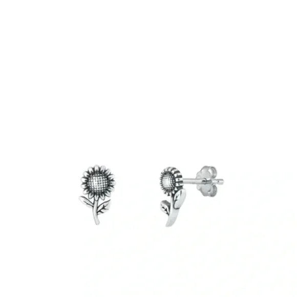 925 Sterling Silver Sunflower Earrings