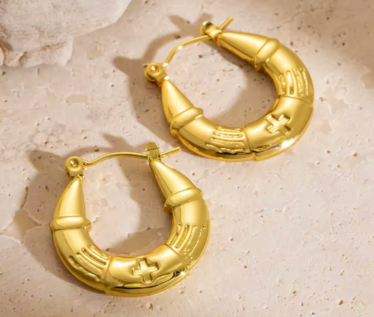 Bold Gold-Tone Hoop Earrings