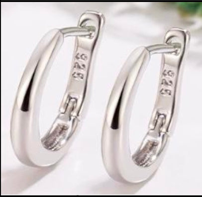 925 Sterling Silver Huggie Hoop Earrings