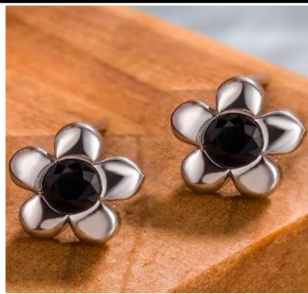 925 Sterling Silver Flower Stud Earrings