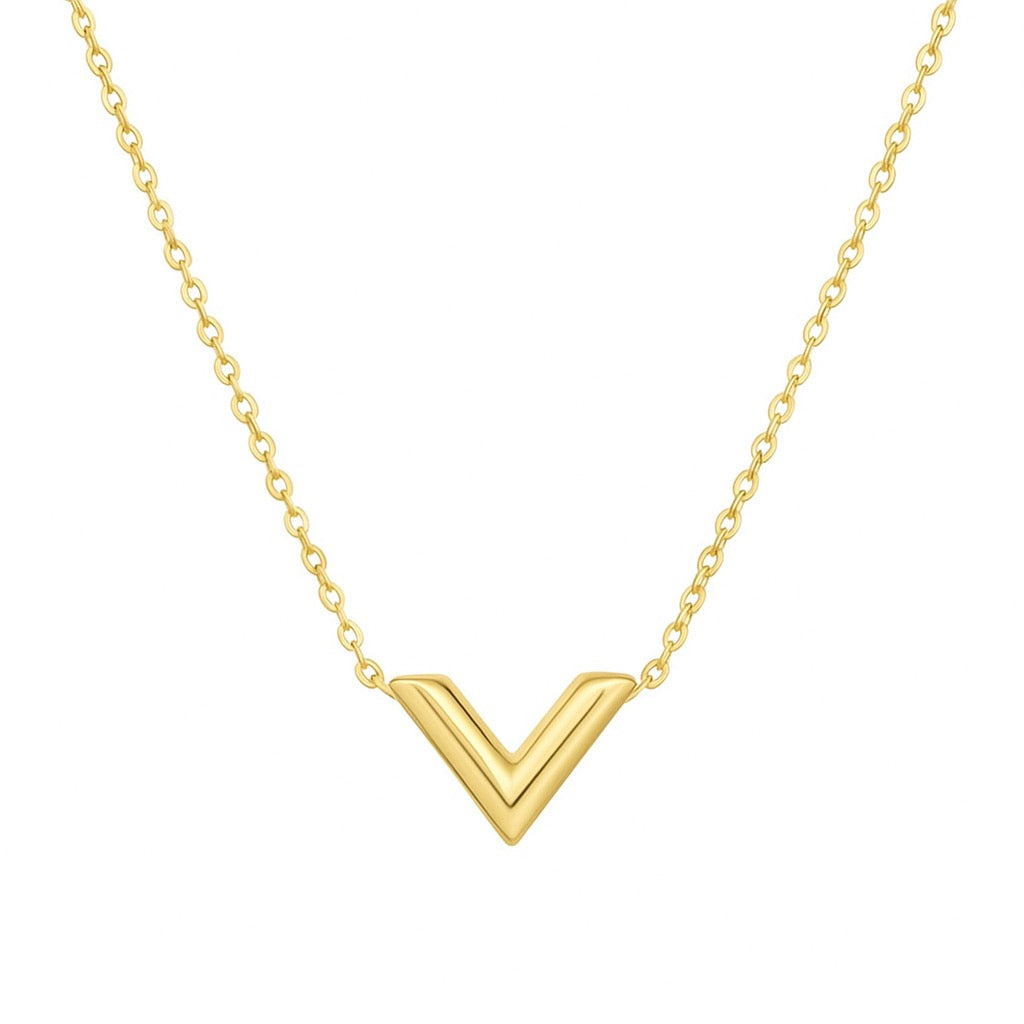 Minimalist V Pendant Necklace