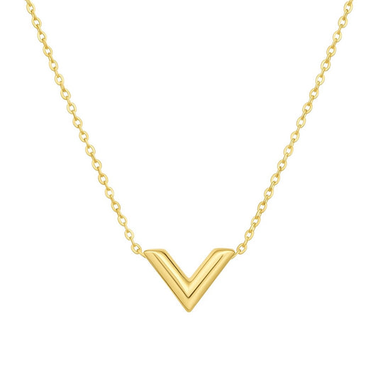 Minimalist V Pendant Necklace
