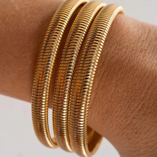 Gold Snake-Style Bracelet – Individual