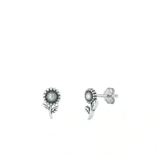 925 Sterling Silver Sunflower Earrings