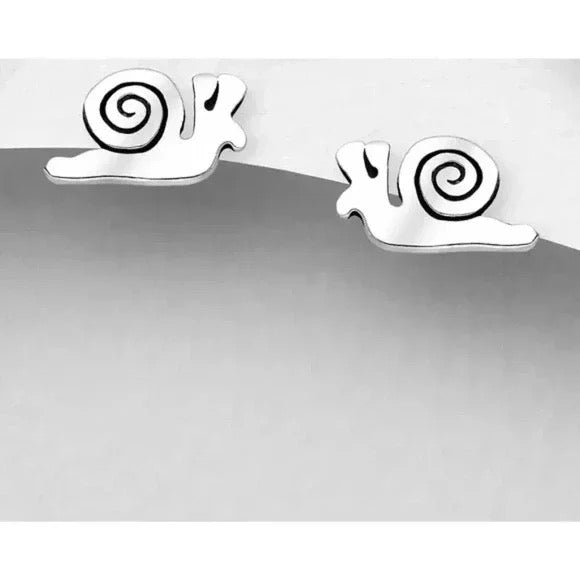 925 sterling silver Snail Stud Earrings
